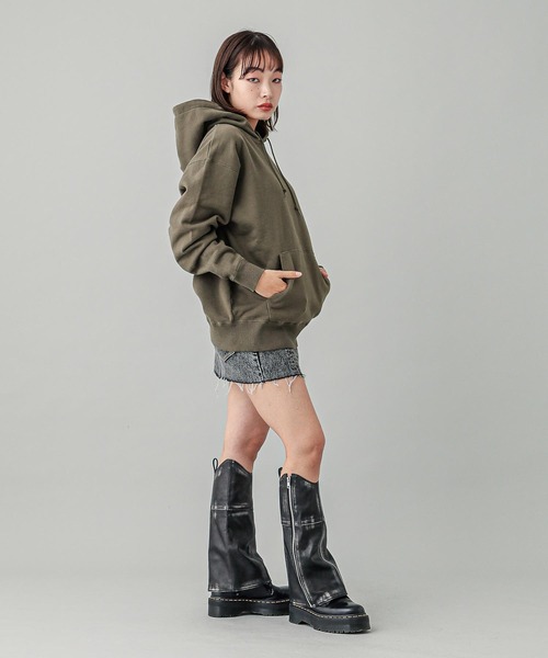x-girl フェイスプリント パーカー L グレー X-girl パーカー FACE POSTER SWEAT HOODIE レディース メンズ