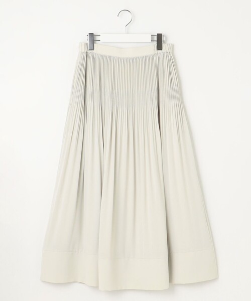 スカート ライトサテンプリーツ スカートの画像