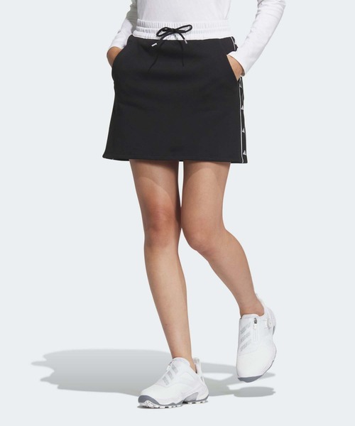 adidas スカート 保温 フリース サイドテープスカート「adidas