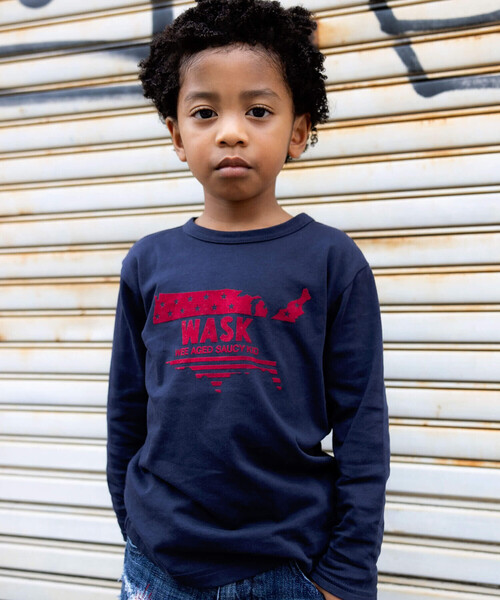 WASK tシャツ WASKマーク天竺Tシャツ(100~160cm) キッズ 子供服 男の子 