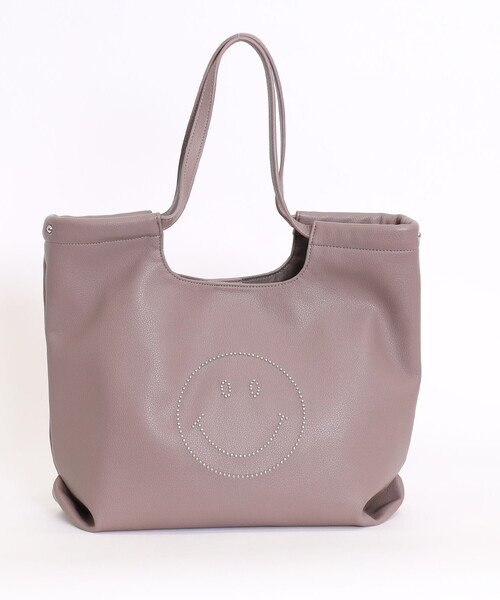 Coo.*Shoco様 クーコ COOCO SMILEY／スタッズフェイクレザースマホショルダー