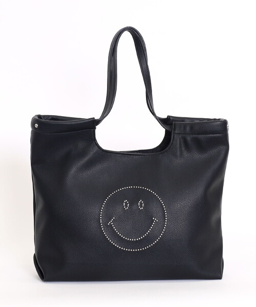 Coo.*Shoco様 SMILEY／スタッズフェイクレザースマホショルダーバッグ