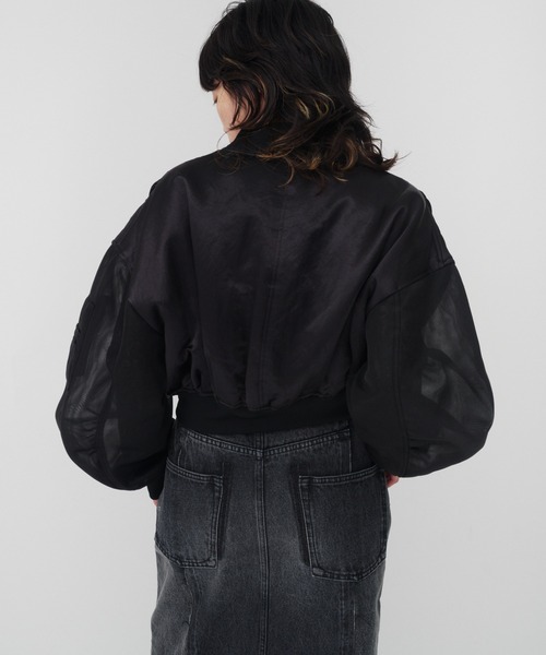 THINGS THAT MATTER ma1 ma-1 SHEER SLEEVES COMPACT MA-1 BLOUSON