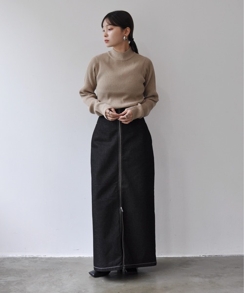 ニット セーター スーパーストレッチ ラメリブローネックプルオーバーニット レディース NOLLEY'S ニット セーター スーパーストレッチ ラメリブロー