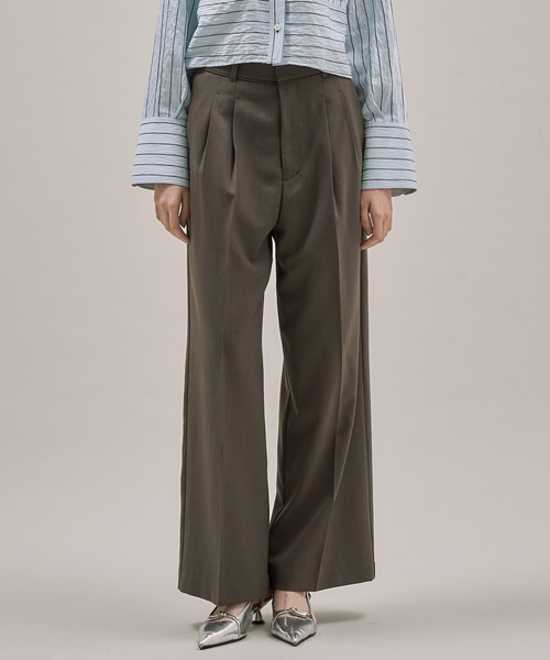 PUBLIC TOKYO ワンタックスラックスパンツ PUBLIC TOKYO スラックス パンツ SLACKS レディース : ZOZOTOWN