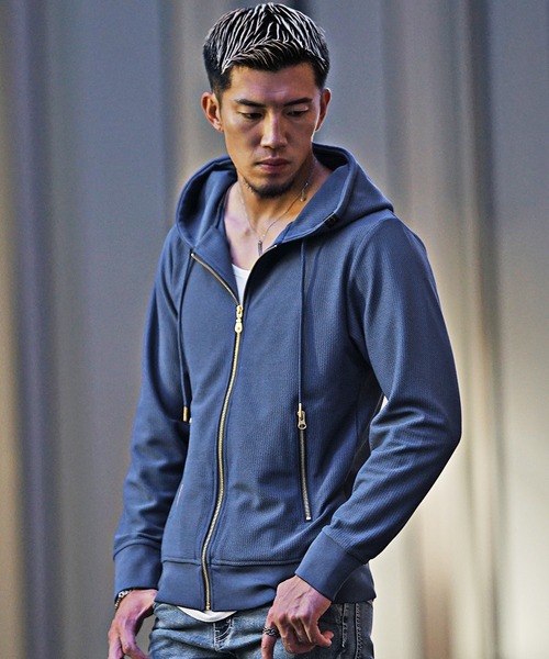 SOMEDIFF（サムディフ） パーカー 「SOMEIDFF」テクスチャ―フルジップ