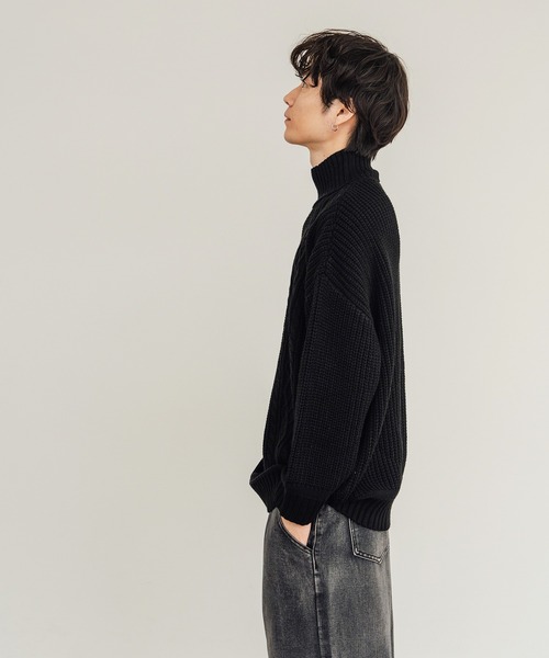 improves（インプローブス） セーター ニット ケーブル切替 畦編み