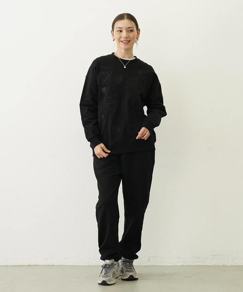 MILKFED. トレーナー スウェット HEARTS EMBROIDERY SWEAT TOP