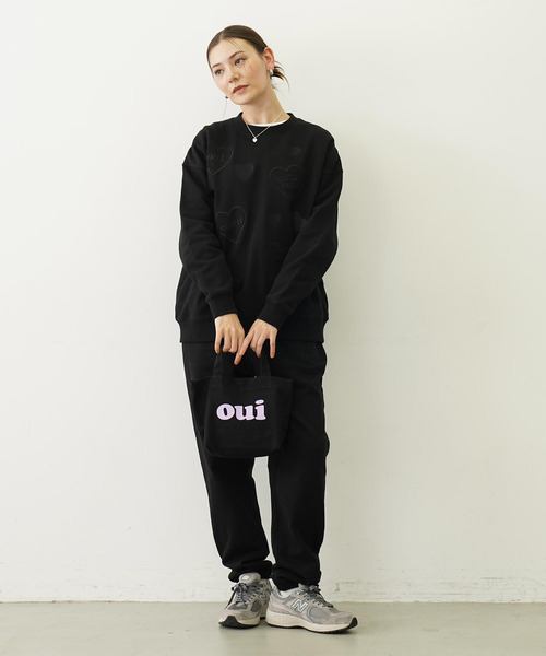 【新品】ミルクフェド ロゴ刺繍入りスウェット トレーナー ハートグラフィック MILKFED. トレーナー スウェット HEARTS EMBROIDERY SWEAT TOP
