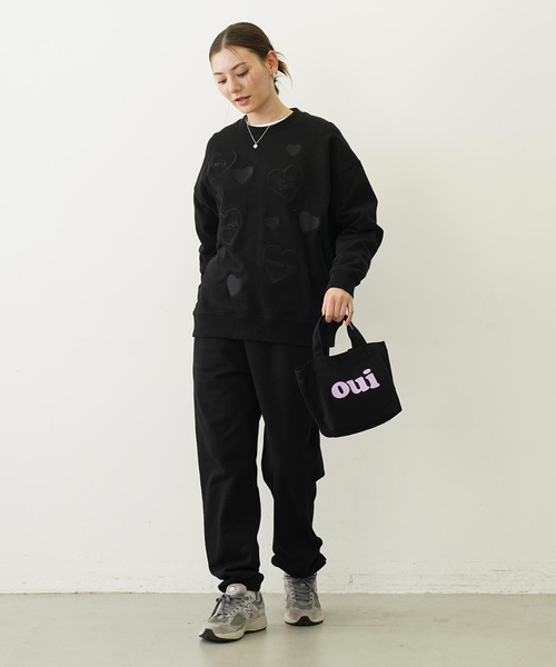 【新品】ミルクフェド ロゴ刺繍入りスウェット トレーナー ハートグラフィック MILKFED. トレーナー スウェット HEARTS EMBROIDERY SWEAT TOP