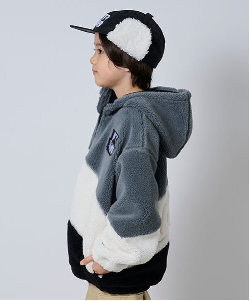 XLARGE KIDS ブルゾン アウター カラーブロックボアブルゾン