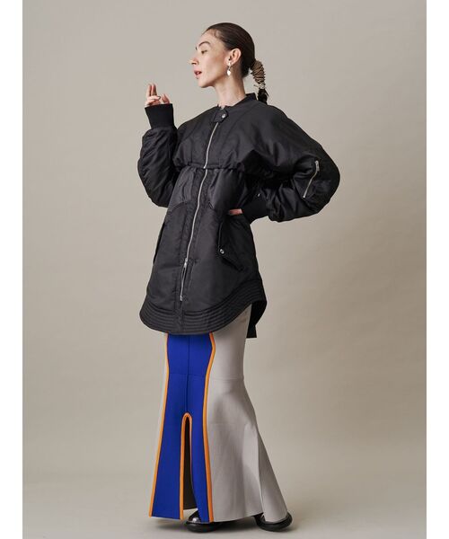 UN3D.（アンスリード） スカート MULTICOLOR WAVE LINE SLIT KT SK