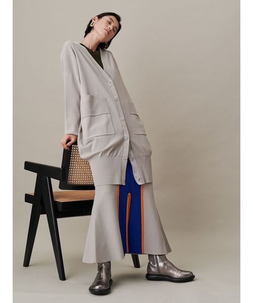 UN3D.（アンスリード） スカート MULTICOLOR WAVE LINE SLIT KT SK