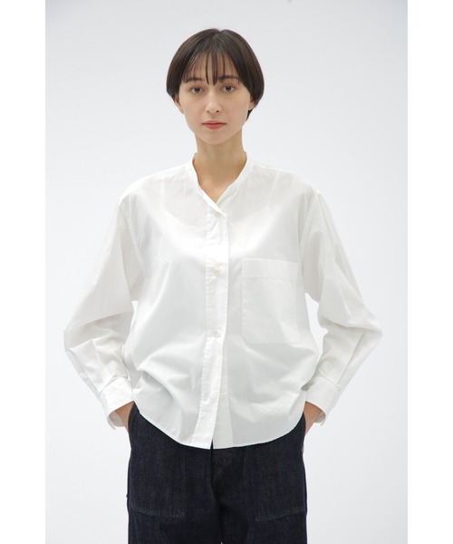 ブラウス シャツ GARMENT DYE COTTON POPLIN レディース