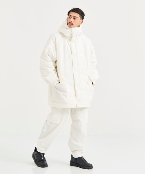 ダウンジャケット ダウン 別注 9242-C001-001 HOOD COAT WHITE EDITION メンズの画像