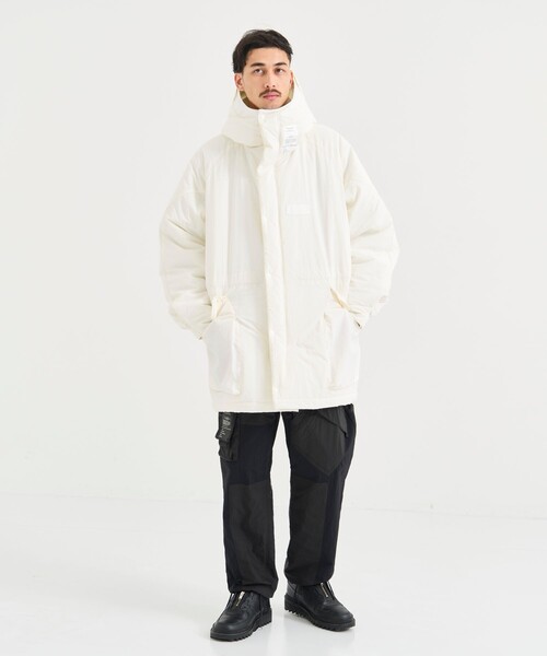 ダウンジャケット ダウン 別注 9242-C001-001 HOOD COAT WHITE EDITION メンズの画像