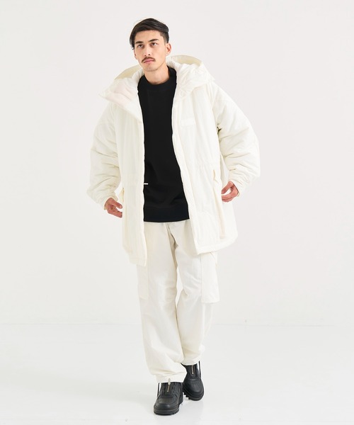 ダウンジャケット ダウン 別注 9242-C001-001 HOOD COAT WHITE EDITION メンズの画像