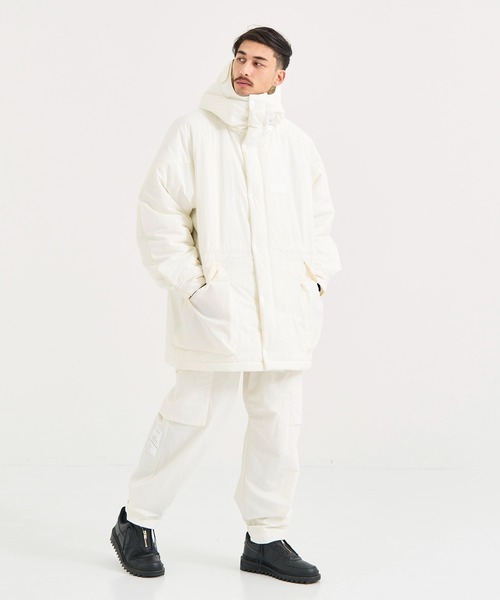 ダウンジャケット ダウン 別注 9242-C001-001 HOOD COAT WHITE EDITION メンズの画像