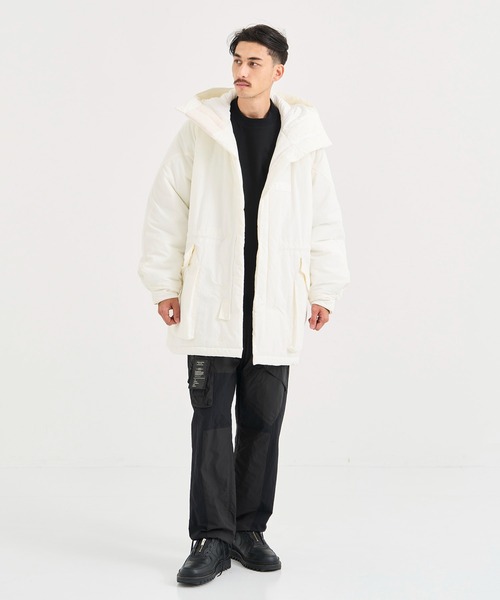 ダウンジャケット ダウン 別注 9242-C001-001 HOOD COAT WHITE EDITION メンズの画像