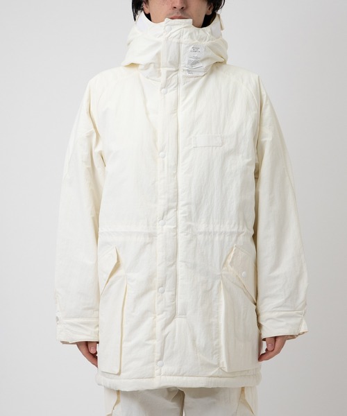 ダウンジャケット ダウン 別注 9242-C001-001 HOOD COAT WHITE EDITION メンズの画像