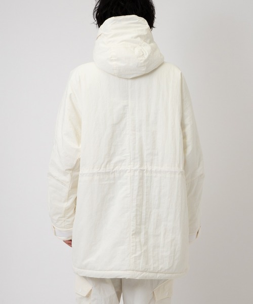 ダウンジャケット ダウン 別注 9242-C001-001 HOOD COAT WHITE EDITION メンズの画像