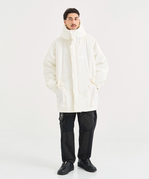 ダウンジャケット ダウン 別注 9242-C001-001 HOOD COAT WHITE EDITION メンズの画像
