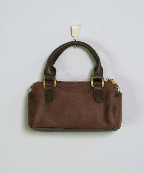 shopnikoniko ショルダーバッグ バッグ 2way スエード ミニ
