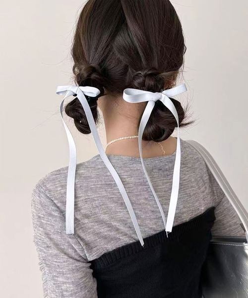 pyornim ヘアピン 「2個セット」リボンヘアクリップ1