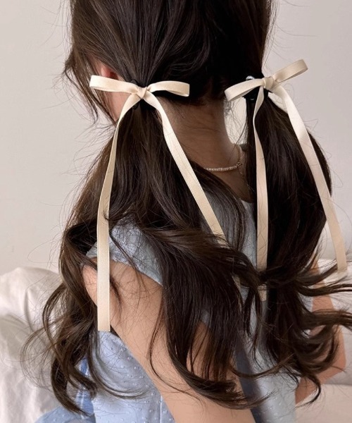 ヘアピン 「お気に入り登録13000人突破」「2個セット」リボンヘア