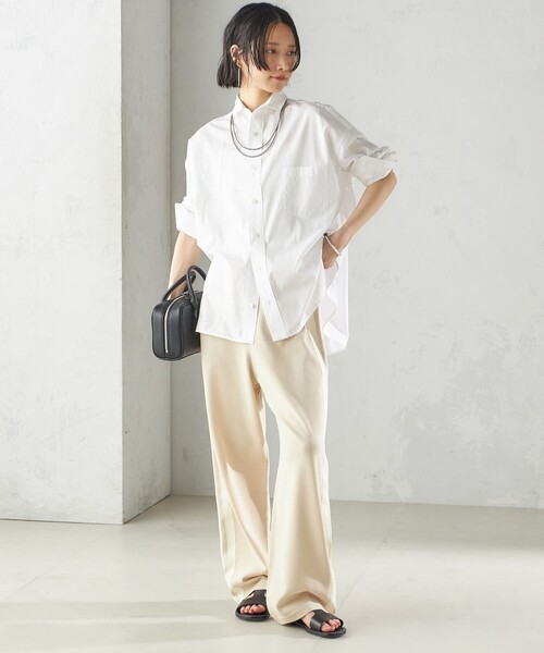 TICCA　バックスリットストライプシャツ　ブラウス　洗える ZARA - 4wayバックスリットレイヤードニットストライプシャツ