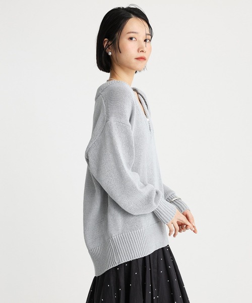 美品୨୧BABYLONE リネンオーバーVネックプルオーバー ライトグリーン 美品୨୧BABYLONE リネンオーバーVネックプルオーバー ライト