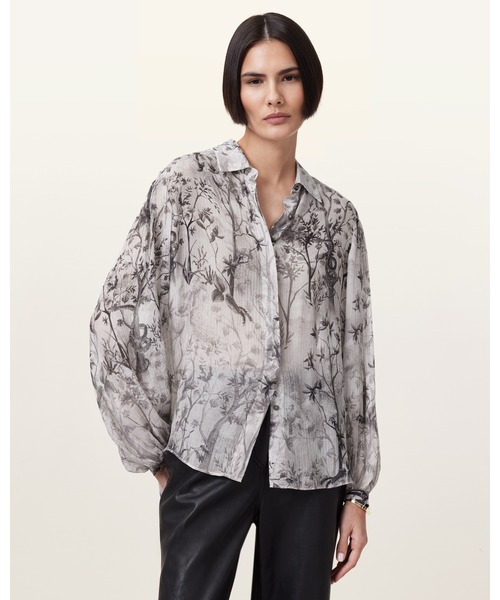 ブラウス シャツ EDDIE PRINTED RELAXED FIT SHIRT | EDDIE プリント リラックス フィット シャツ レディース