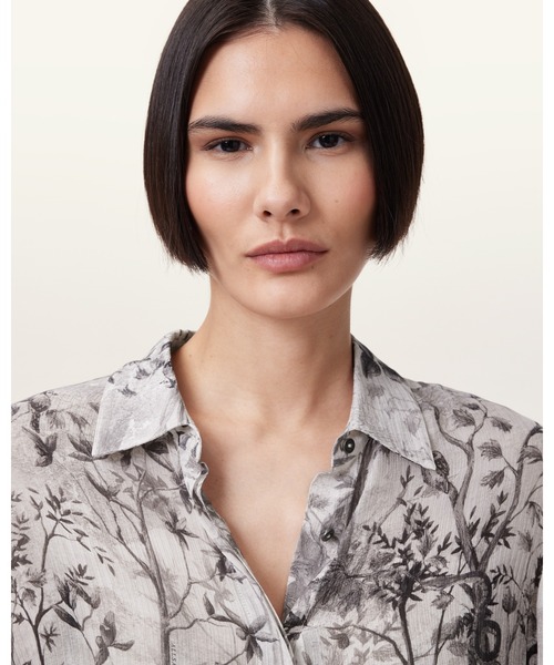 ブラウス シャツ EDDIE PRINTED RELAXED FIT SHIRT | EDDIE プリント リラックス フィット シャツ レディース ALLSAINTS ブラウス シャツ EDDIE PRINTED RELAXED FIT SHIRT