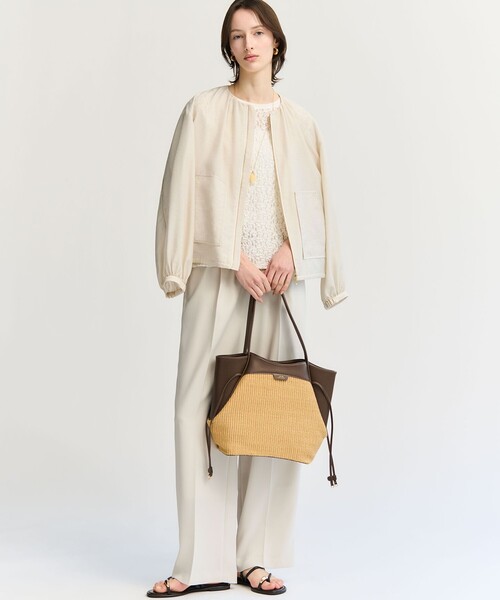 今期 【接触冷感/UVカット/吸水速乾】ストレッチジョーゼット ワイド パンツ 接触冷感／UVカット／吸水速乾】ストレッチジョーゼット ワイド