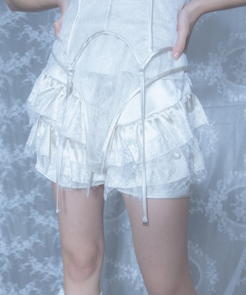 monepine パンツ lace frill shorts＆leg warmers/レースフリル