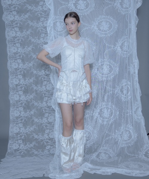 monepine パンツ lace frill shorts＆leg warmers/レースフリル