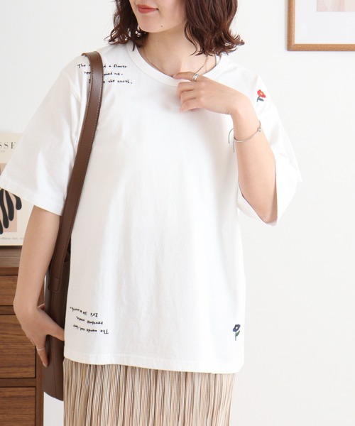 tシャツ EMAGO くるくる刺繍Ｔ レディース