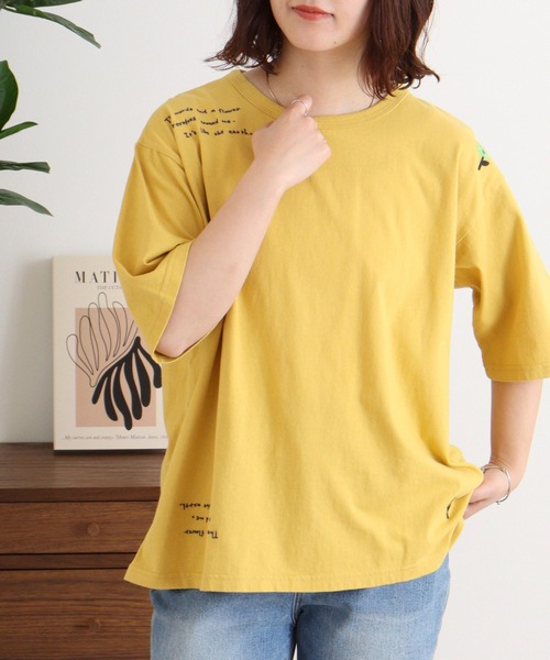 tシャツ EMAGO くるくる刺繍Ｔ レディース Emago tシャツ EMAGO くるくる刺繍T レディース : ZOZOTOWN