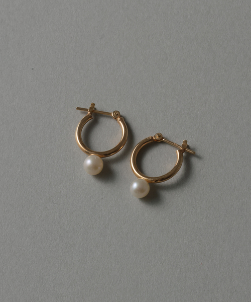 18K パール　両耳　レディース　ピアス 凛 RIN ピアス レディース パール 16金 16Kコーティング 楕円