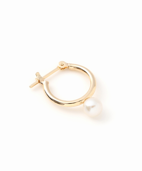 Lilas ピアス 「WEB限定」パールフープピアスM K10（両耳