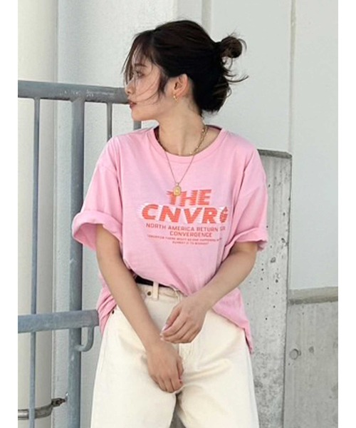 tシャツ USA COTTON ルーズTEE レディース Ungrid tシャツ ツアーロゴルーズTee レディース : ZOZOTOWN