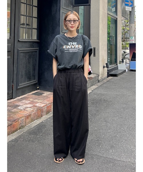 tシャツ USA COTTON ルーズTEE レディース Ungrid tシャツ ツアーロゴルーズTee レディース : ZOZOTOWN