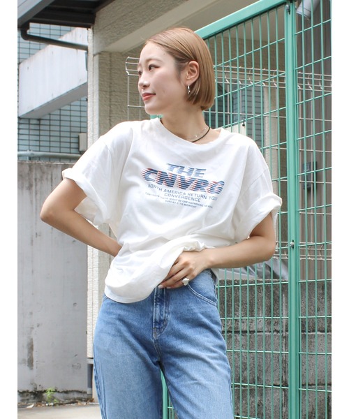 tシャツ メッシュルーズTee レディース Ungrid tシャツ ツアーロゴルーズTee レディース : ZOZOTOWN