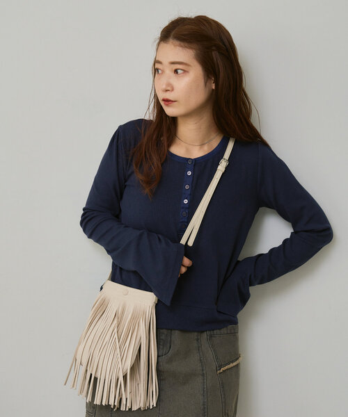 Kastane（カスタネ） tシャツ 「新色追加/5色展開」ヘンリーリブプル