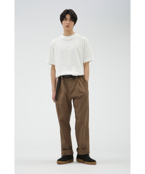 18SS MHL. COTTON LINEN ヘリンボーン ワークパンツ 50s Master Garment パッチワーク リペア HBT ヘリンボーン