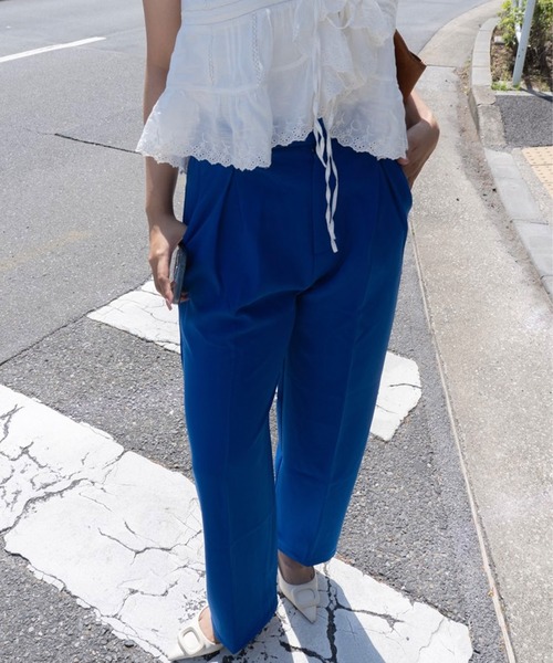 BLUE×PALANG スラックス パンツ TUCK LONG PANTS レディース