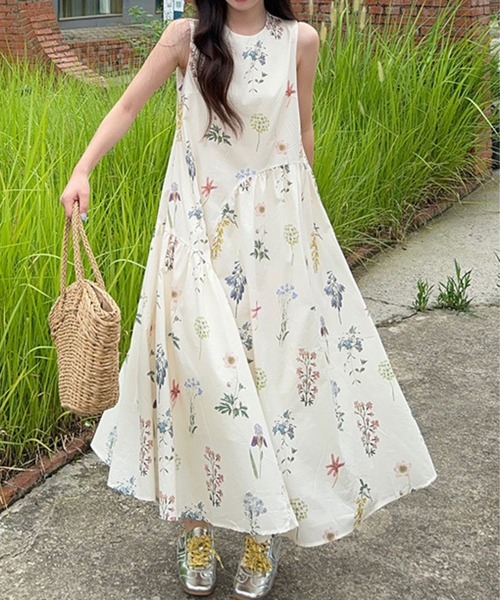 CADBURY（キャドバリー） ワンピース プリント柄ノースリーブロング