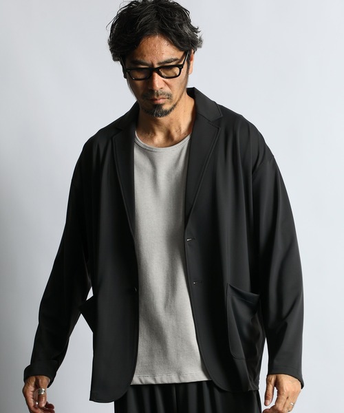 FLIPTS＆DOBBELS　 ドロップジャケット LEON 6月号掲載】クールドッツストレッチトロピカル柄