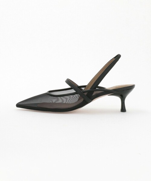 【新品•未使用】Odette e Odile パンプス 新品未使用 Odette e Odile パール付 ドット メッシュ パンプス