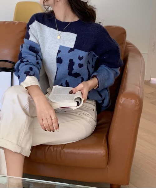 「emi+」 長袖ニット FREE ブラウン レディース_画像2